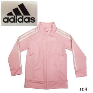 Adidas Pink Windbreaker Jacket Sz 4 Girls